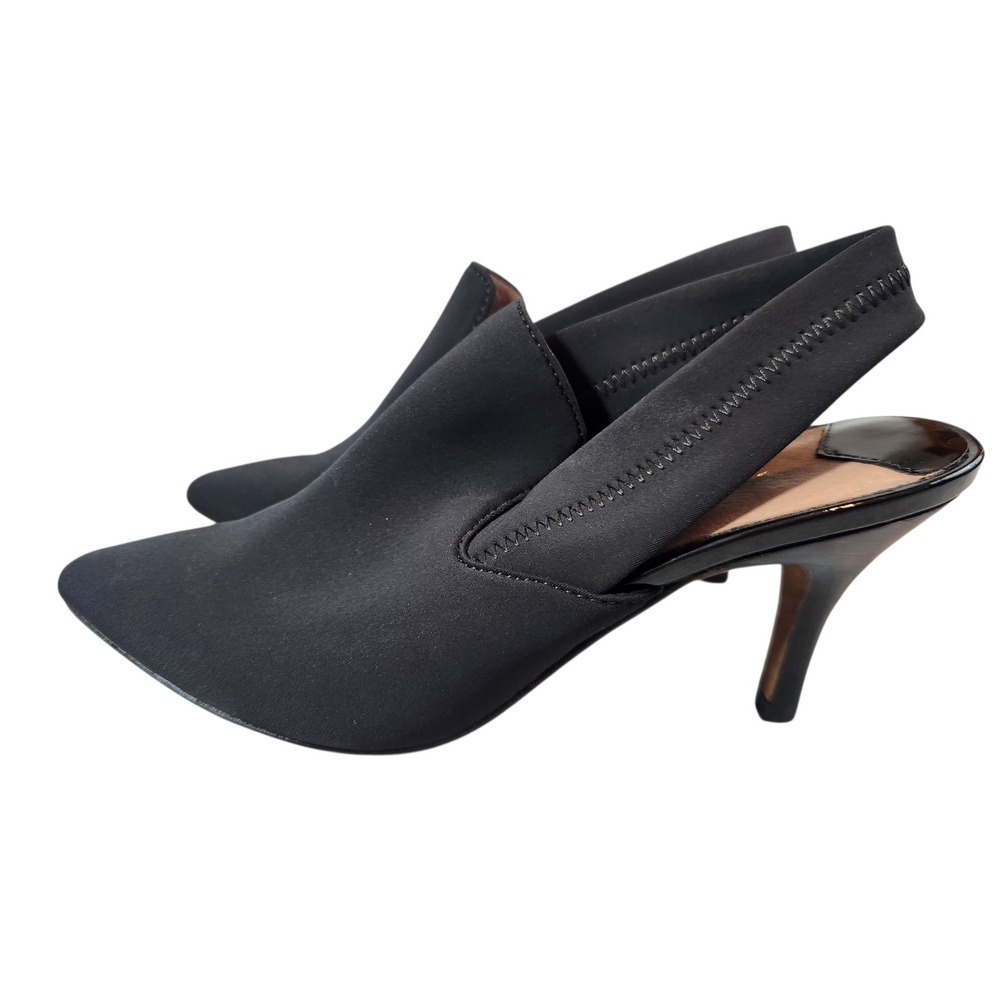 Donald J Pliner Time2 Slingback Pumps Women 6M Black Stretch Pointed Toe Heel